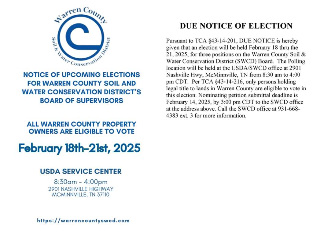 Election Notice for SWCD’s Board Of&nbsp;Supervisors